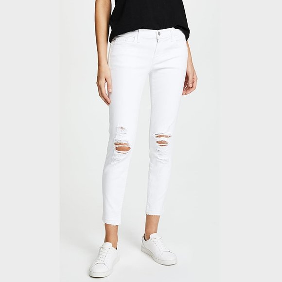 ARITZIA | J Brand Cropped White Skinny Jeans 25 - Picture 1 of 14